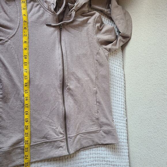 Pact Beige Zip-Up Hoodie Women's Size M - Picture 6 of 10